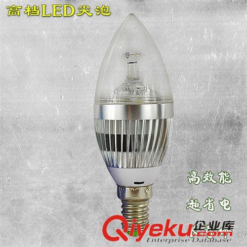 LED光源 廠家直銷 LED3w 尖泡 水晶燈專用E14E27 LED蠟燭燈led 燈泡拉尾原始圖片3