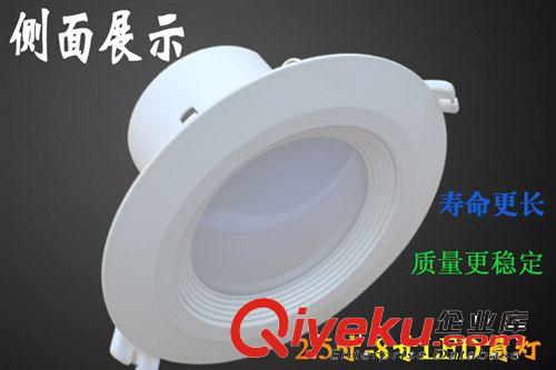 經濟型LED筒燈 LED筒燈3.5寸開孔9公分噴白漆7w9w5730貼片天花嵌入式圓形筒燈原始圖片3