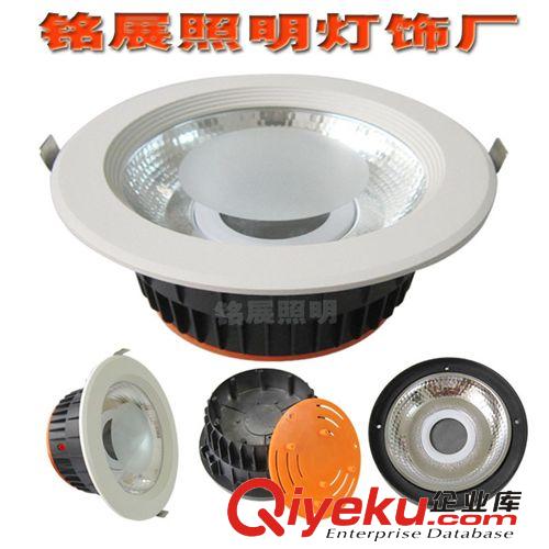 筒燈 LED新款壓鑄COB天花筒燈外殼LED防眩光圓形筒燈8寸 可內(nèi)置電源原始圖片3