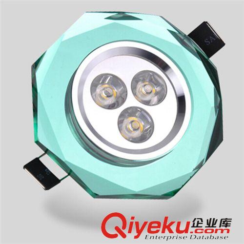 LED天花燈 廠家批發(fā)優(yōu)質(zhì)zp品牌3W八角菱led水晶天花筒燈過道燈開孔60-80mm原始圖片2