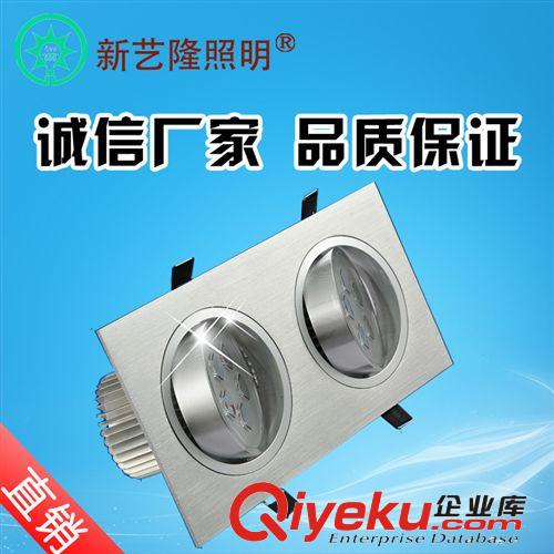 LED射燈 LED雙頭射燈斗膽燈雙頭三頭LED客廳嵌入式天花射燈10W全套原始圖片2