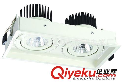 LED格柵射燈系列 新款LED COB天花燈 COB筒燈 COB格柵燈雙頭 正白 GS6018A GS6018B原始圖片2