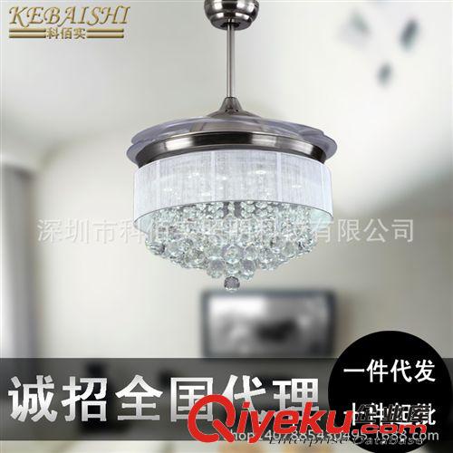風扇吊燈 科佰實{zx1}款沙鎳色簡約4葉配遙控優(yōu)質(zhì)膠葉隱形電吊扇燈包郵