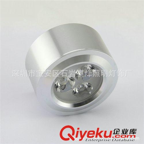 LED成品區 祺烽照明LED明裝筒燈3w5w7w射燈天花筒燈圓形超薄射燈背景墻筒燈