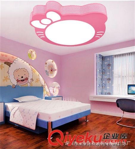 LED成品區(qū) Kitty貓led吸頂燈卡通燈兒童房間燈臥室鐵藝吸頂燈具批發(fā)原始圖片2