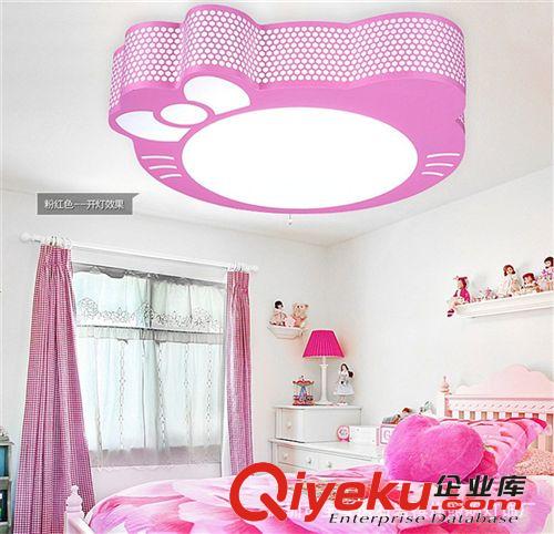 LED成品區(qū) Kitty貓led吸頂燈卡通燈兒童房間燈臥室鐵藝吸頂燈具批發(fā)原始圖片3