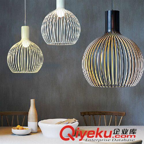 LED吊燈 簡約現代鳥籠吊燈 創意時尚臥室餐廳吊燈 吧臺酒店工程燈具