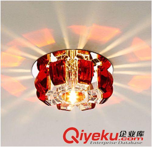 吸頂燈 LED水晶玄關燈3W 5W南瓜等水晶射燈吸頂原始圖片2