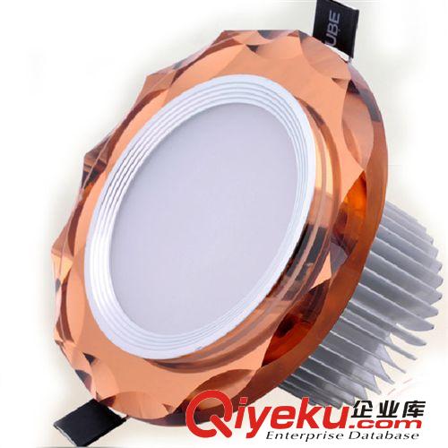 水晶玄關燈 3W led水晶天花燈5W 7瓦水晶射燈筒燈過道燈開孔60-80mm批發廠