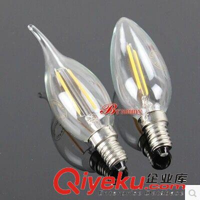 LED蠟燭燈 廠家直銷 精品LED藍(lán)寶石球泡燈 LED鎢絲燈 E14 E27 2W 鎢絲蠟燭燈