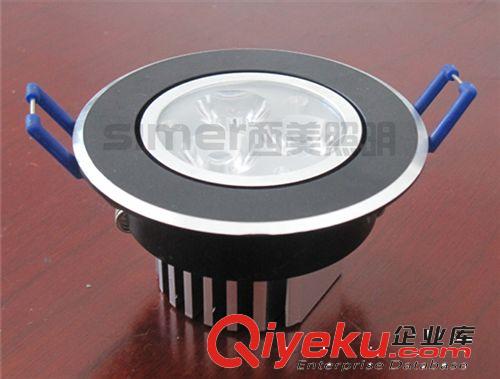 LED天花燈成品系列 【企業集采】3W2頭雙頭LED格柵燈天花燈全套方形豆膽燈拉絲銀6W原始圖片2