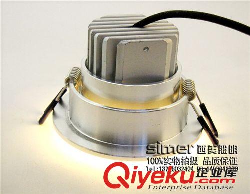 LED天花燈成品系列 工廠低價熱銷高品質COB光源5W高光銀LED天花射燈，質保三年原始圖片3