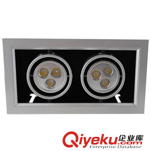 豆膽燈/格柵燈 led射燈過道燈2*3Wled雙頭射燈客廳背景斗膽燈節(jié)能格柵燈原始圖片2