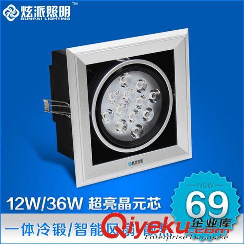 LED 斗膽燈 炫派照明 12w36w單頭led斗膽燈大功率射燈 工程服裝店格柵燈全套