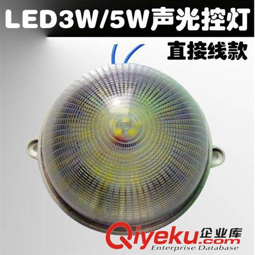 LED聲光控?zé)魧^(qū) 5WLED吸頂燈 聲光控工程線款燈點(diǎn)光源 LED感應(yīng)式樓道燈原始圖片2