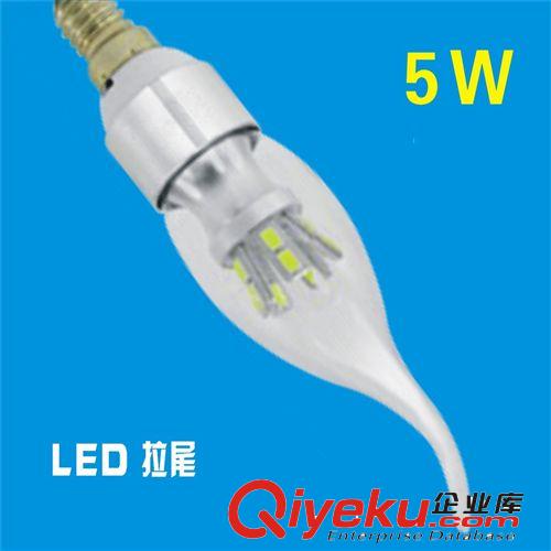 LED蠟燭燈 高亮 LED燈泡 7W LED拉尾蠟燭燈泡螺口E14尖泡 水晶吊燈節(jié)能光源