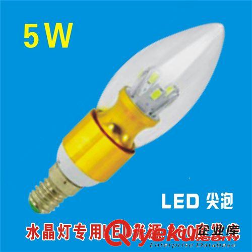 LED蠟燭燈 led燈泡 e14小螺口5W蠟燭燈節能燈拉尾尖泡220V歐式吊燈貼片光源原始圖片2