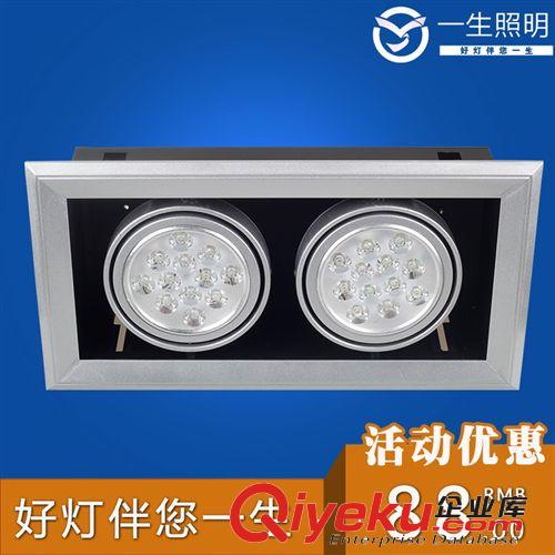 LED豆膽燈 〖一生照明〗12W雙頭方形LED豆膽燈 24WLED格柵射燈