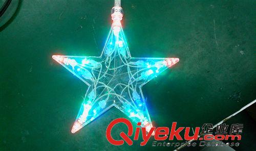 更多產品 廠家直銷戶外圣誕掛件透明直徑150MM白光LED五角星造型燈