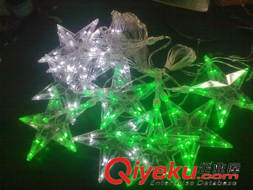 更多產品 廠家直銷戶外圣誕掛件透明直徑150MM白光LED五角星造型燈
