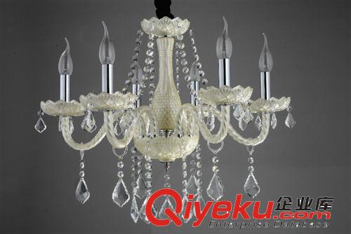 LED吊燈 led水晶餐吊燈簡約創意客廳臥室歐式水晶吊燈蠟燭吊燈具古鎮燈飾原始圖片2