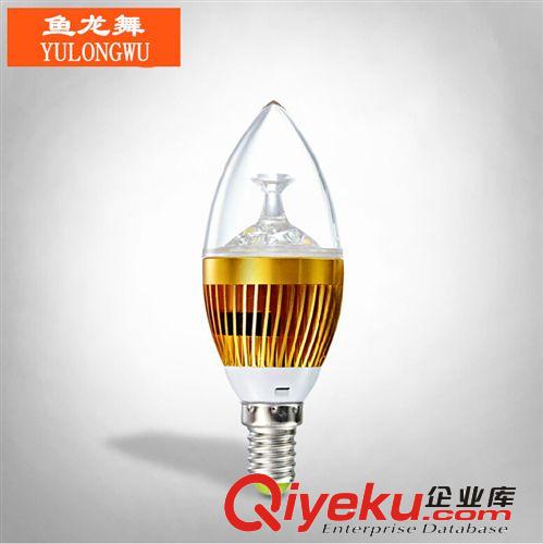 LED球泡燈 led尖泡蠟燭燈E14螺口3WLED燈泡 E27拉尾水晶燈專用LED節能燈