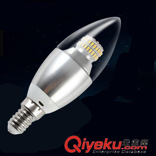 灯泡 LED3W/5W /6W蜡烛灯泡360度无缝发光3014贴片50珠玉米蜡烛灯