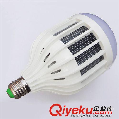 LED球泡燈 大瓦數(shù)塑料24W球泡燈帶散熱器 鳥籠工廠燈12W-36WLED節(jié)能燈泡原始圖片3