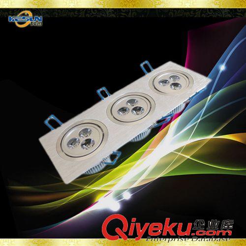 天花燈 廠家直批方形LED3W單頭雙頭三頭四頭天花燈裝飾燈工程燈晶元燈珠原始圖片2