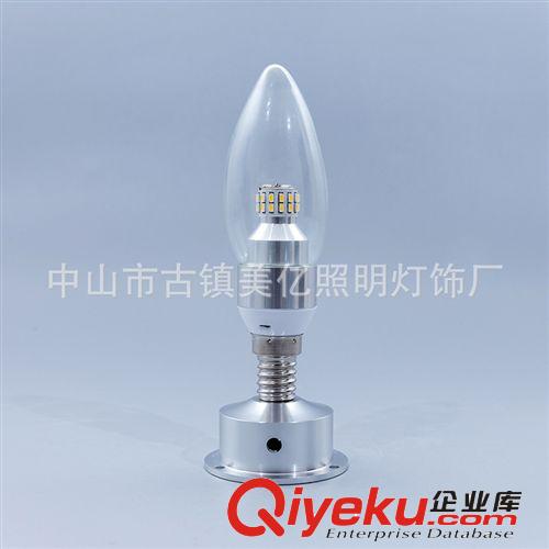 LED蠟燭燈 閃億照明LED尖泡蠟燭燈e14LED尖泡燈led節(jié)能燈泡3wLED拉尾泡1