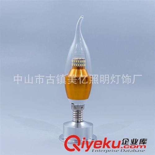 LED蠟燭燈 5W LED 蠟燭燈泡360度無縫發(fā)光5瓦 尖泡拉尾 玉米蠟燭燈E14 3