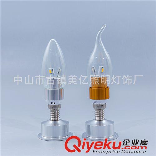 LED蠟燭燈 廠家直銷 LED三叉蠟燭燈 新款E14/E27 3W尖泡拉尾 廠家直銷