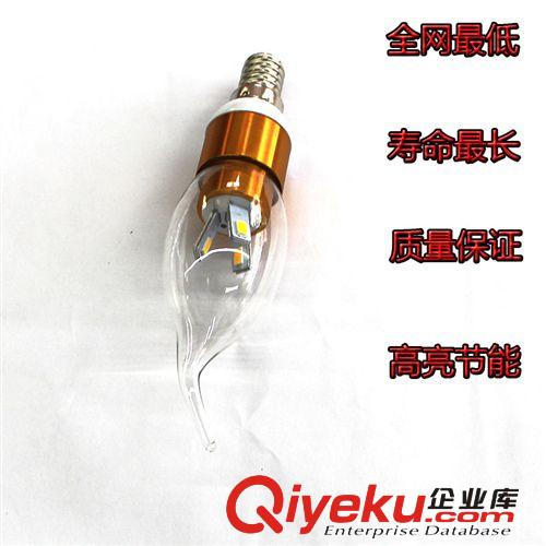 LED蠟燭燈 LED蠟燭燈 熱銷3w拉尾蠟燭燈E14 三叉蠟燭燈 蠟燭水晶燈專用原始圖片2