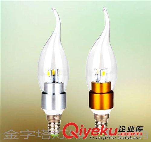 LED蠟燭燈 LED蠟燭燈 熱銷3w拉尾蠟燭燈E14 三叉蠟燭燈 蠟燭水晶燈專用原始圖片3