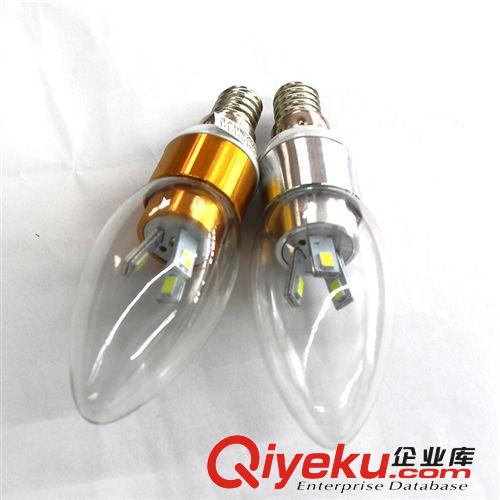 LED蠟燭燈 廠家熱銷LED發光仿真蠟燭燈3wE14螺口 古鎮照明 led塑包鋁節能燈原始圖片3