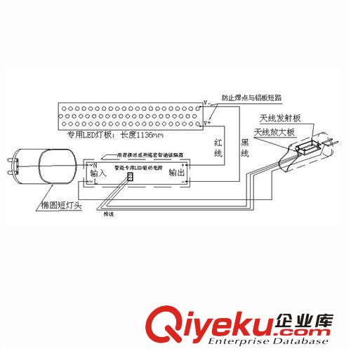 古镇感应LED日光灯全套配件 地下车库用T8 1.2m高功率因素声控感应LED日光灯套件