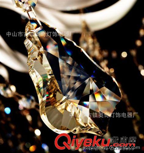 工程吊燈 供應歐式全銅蠟燭燈 搖控式 LED水晶吊燈 酒店大堂 客廳水晶吊燈原始圖片3