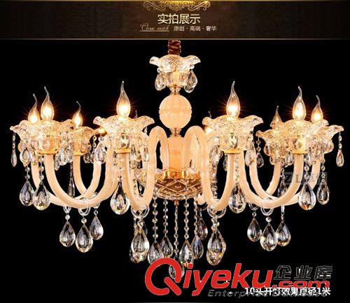 現(xiàn)代水晶吊燈 奢華歐式吊燈客廳燈臥室水晶吊燈蠟燭吊燈餐廳燈簡歐燈飾原始圖片2