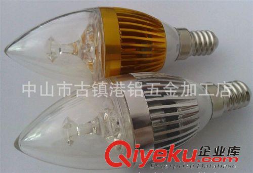 LED臘燭燈套件 3WLED臘燭燈尖泡拉尾泡金色銀色E14E27