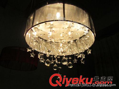 水晶系列燈 新款黑色拉絲吸頂燈 現(xiàn)代客廳房間水晶吸頂燈9638原始圖片2