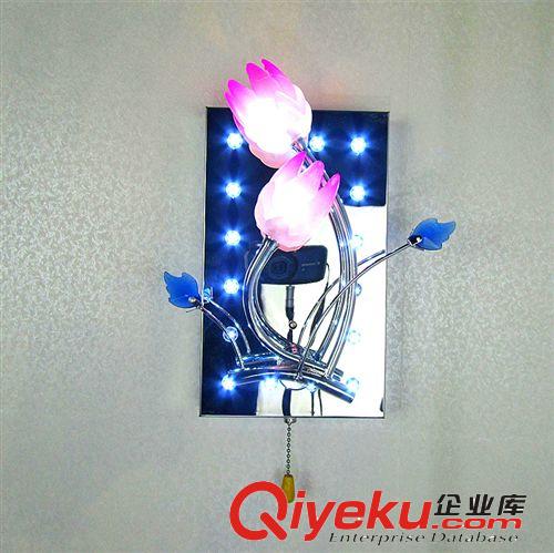 LED壁燈 時尚簡約喜慶彩色玻璃壁燈 床頭燈過道鏡前燈 婚慶tj室內照明燈原始圖片2