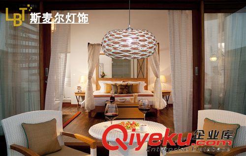 個(gè)性吊燈 簡(jiǎn)潔清新編藤現(xiàn)代時(shí)尚餐吊燈家居燈客戶(hù)裝修手工編織V5328-1原始圖片3