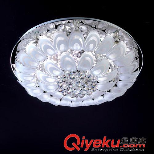 現(xiàn)代簡(jiǎn)約吸頂燈 品盛 現(xiàn)代簡(jiǎn)約圓形孔雀led水晶吸頂客廳臥室燈 3C認(rèn)證 一件起批原始圖片3