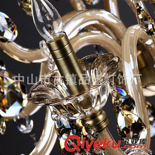 歐式水晶燈 品盛歐式水晶吊燈奢華蠟燭水晶燈簡(jiǎn)歐客廳燈餐廳臥室燈具燈飾D823原始圖片3