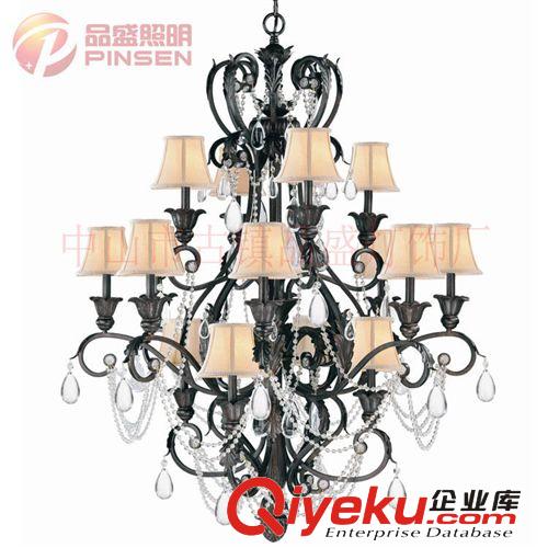 非標工程燈具 品盛燈飾專業定做歐式鐵藝大吊燈 多年經驗專業定制原始圖片2