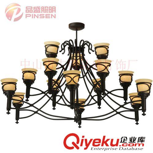 非標工程燈具 品盛燈飾專業定做歐式鐵藝大吊燈 多年經驗專業定制原始圖片3