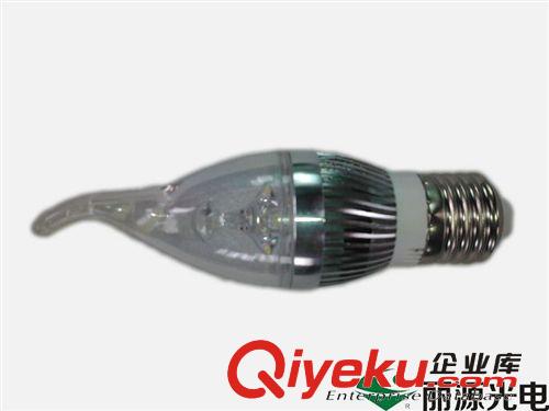 LED球泡拉泡尖泡 廠家熱銷 LED-3W大功率車鋁拉尾泡 尖泡拉尾蠟燭燈 LY-LZ-A012