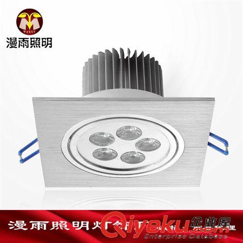 LED天花燈 漫雨LED天花筒燈射燈5W格柵燈斗膽燈單頭方形拉絲 高亮天花筒燈原始圖片3