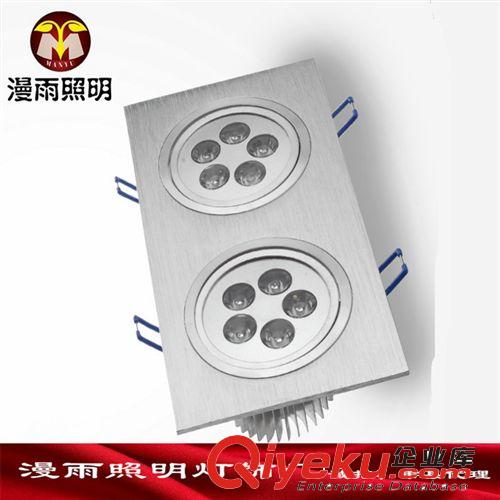 LED天花燈 廠家直銷雙頭led射燈 全套10w LED客廳天花射燈 LED斗膽燈格柵燈原始圖片2