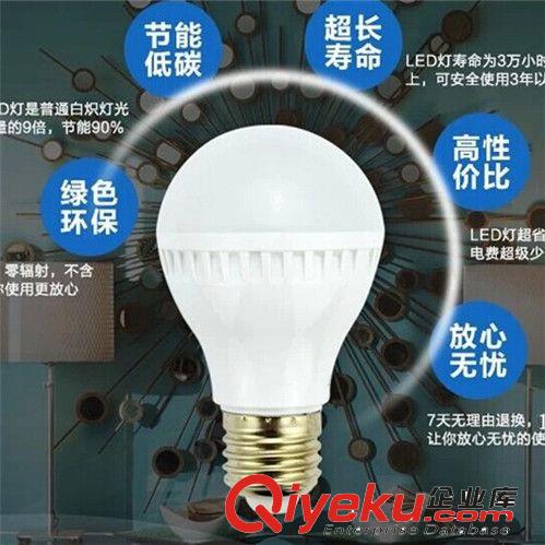 LED燈泡 廠家批發(fā) LED球泡燈 3W5W7W 新款LED塑膠球泡燈 高亮度 燈具批發(fā)